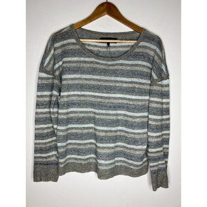 Rag & Bone Women's Small Gray Striped Linen Top